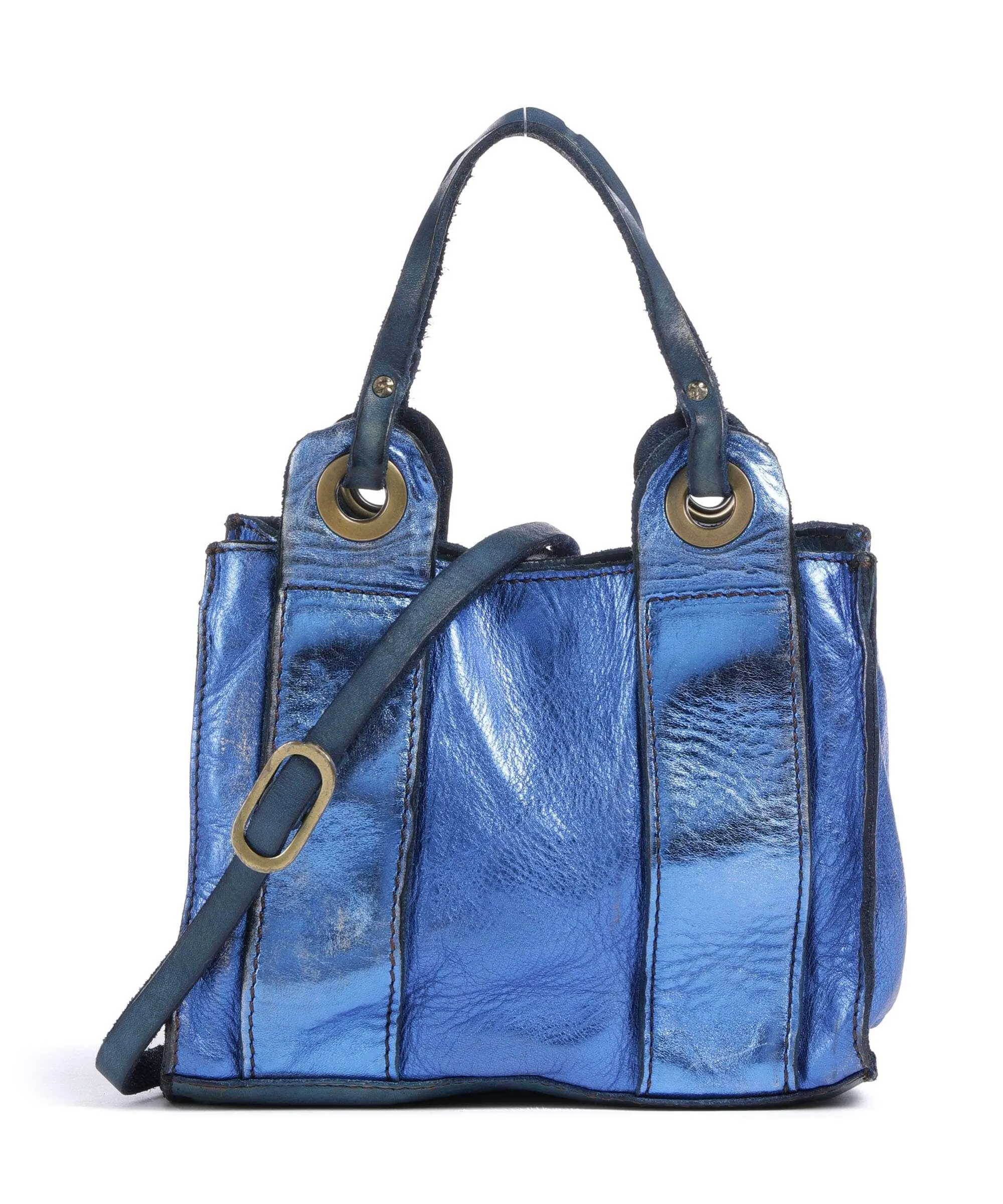  Campomaggi Borsa a tracolla pelle bovina blu  