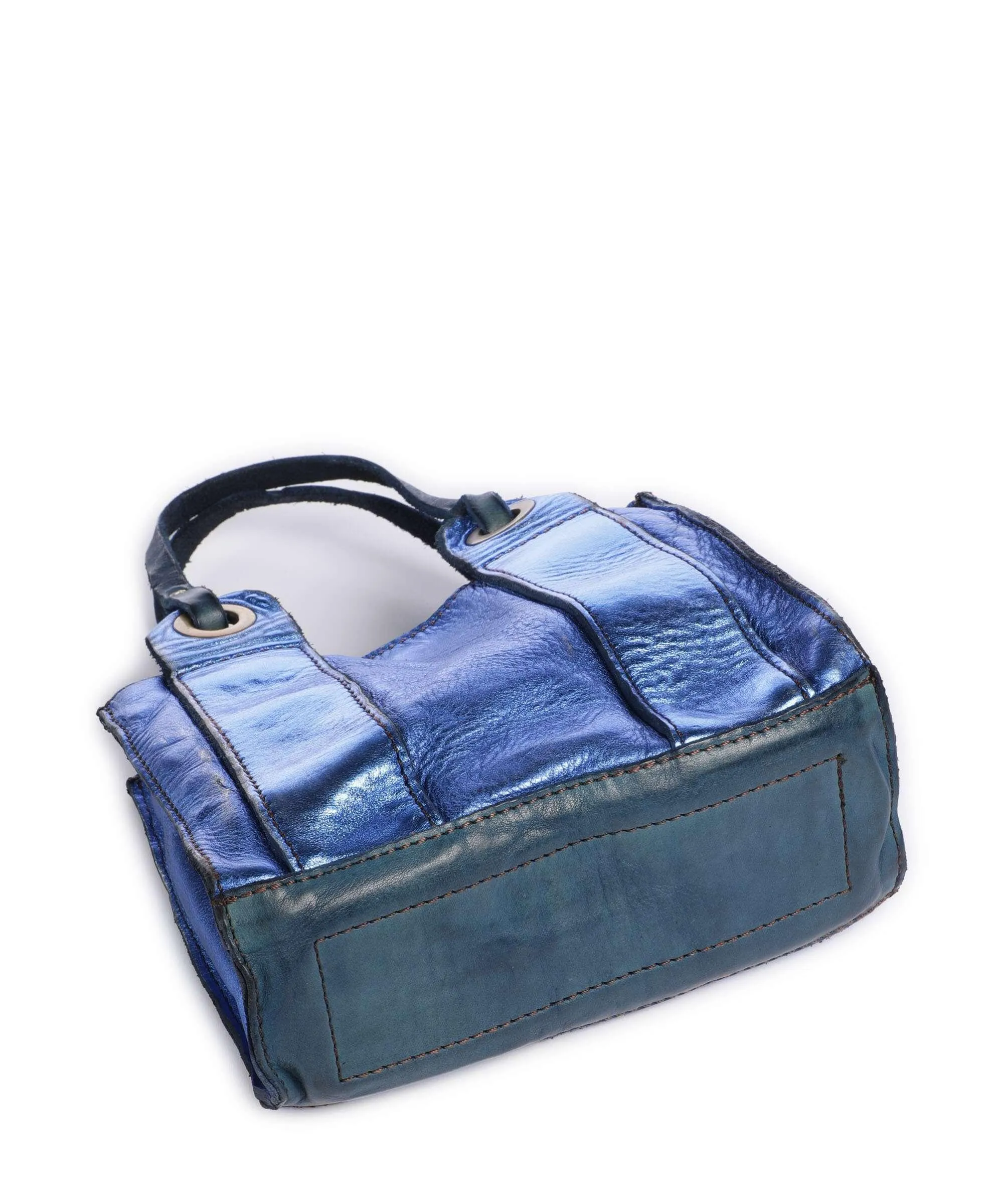  Campomaggi Borsa a tracolla pelle bovina blu  