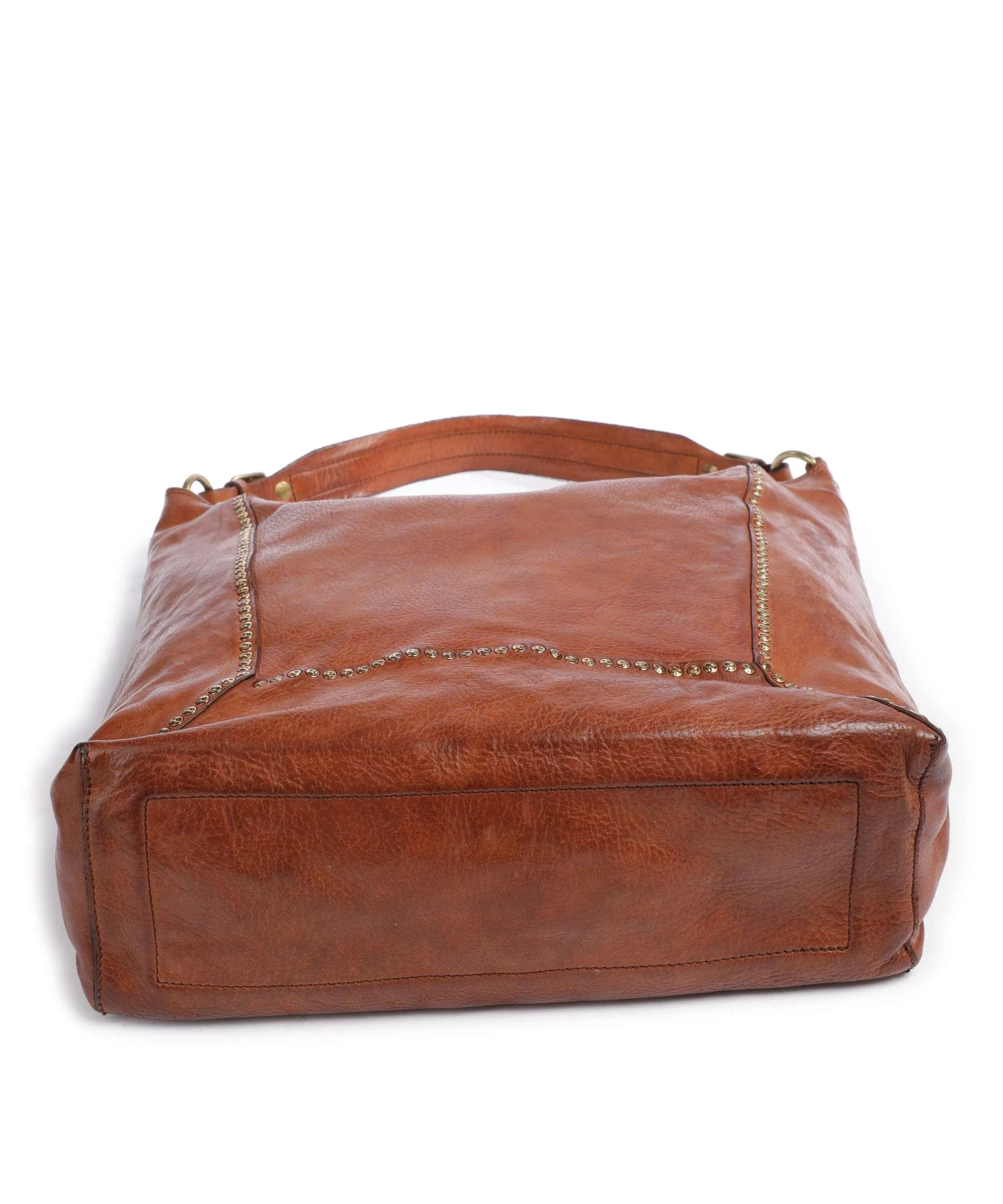  Campomaggi Borsa hobo pelle di vacchetta grana marrone  