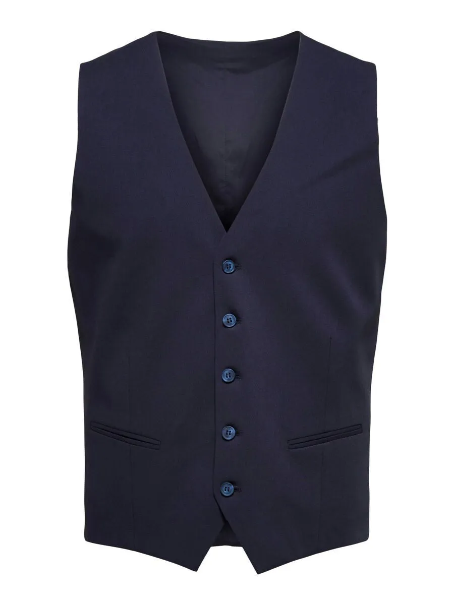 CAPISPALLA E GIACCHE Uomo SELECTED 16089406 LIAM WCT FLAX NAVY BLAZER