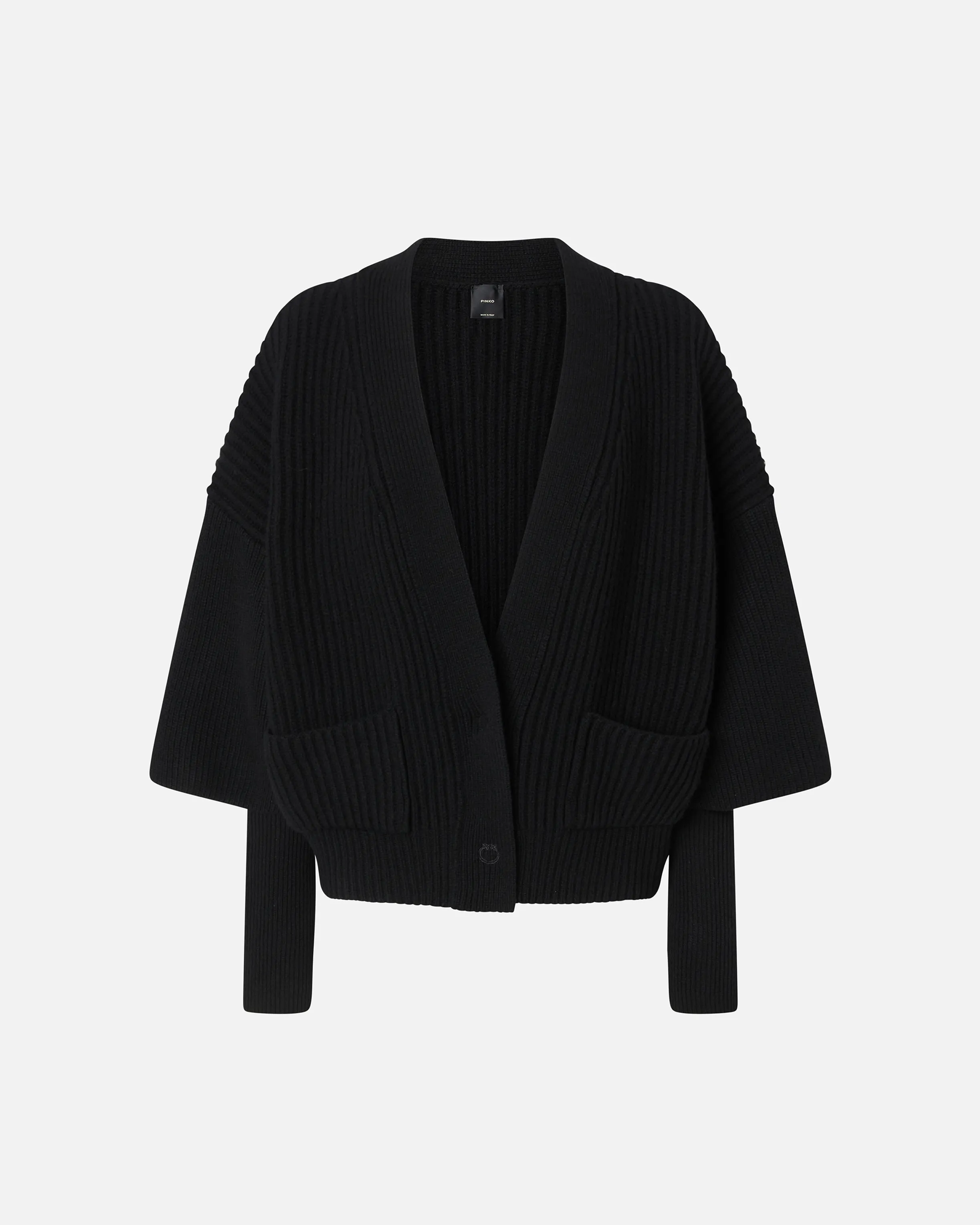  Cardigan a coste in lana e cachemire    