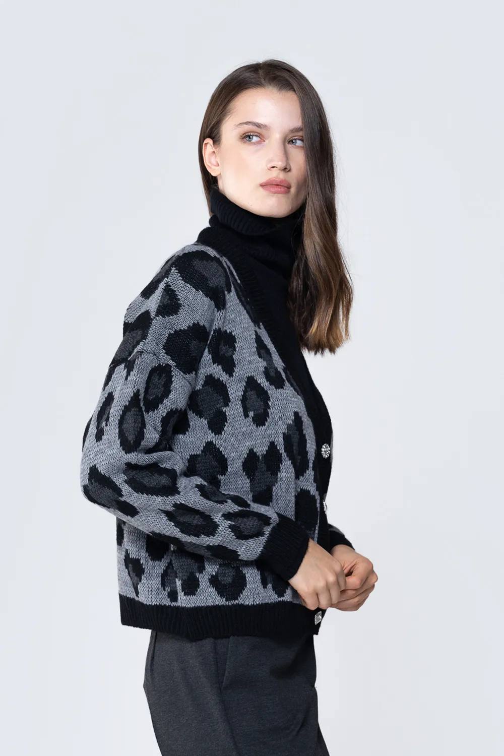Cardigan animalier 