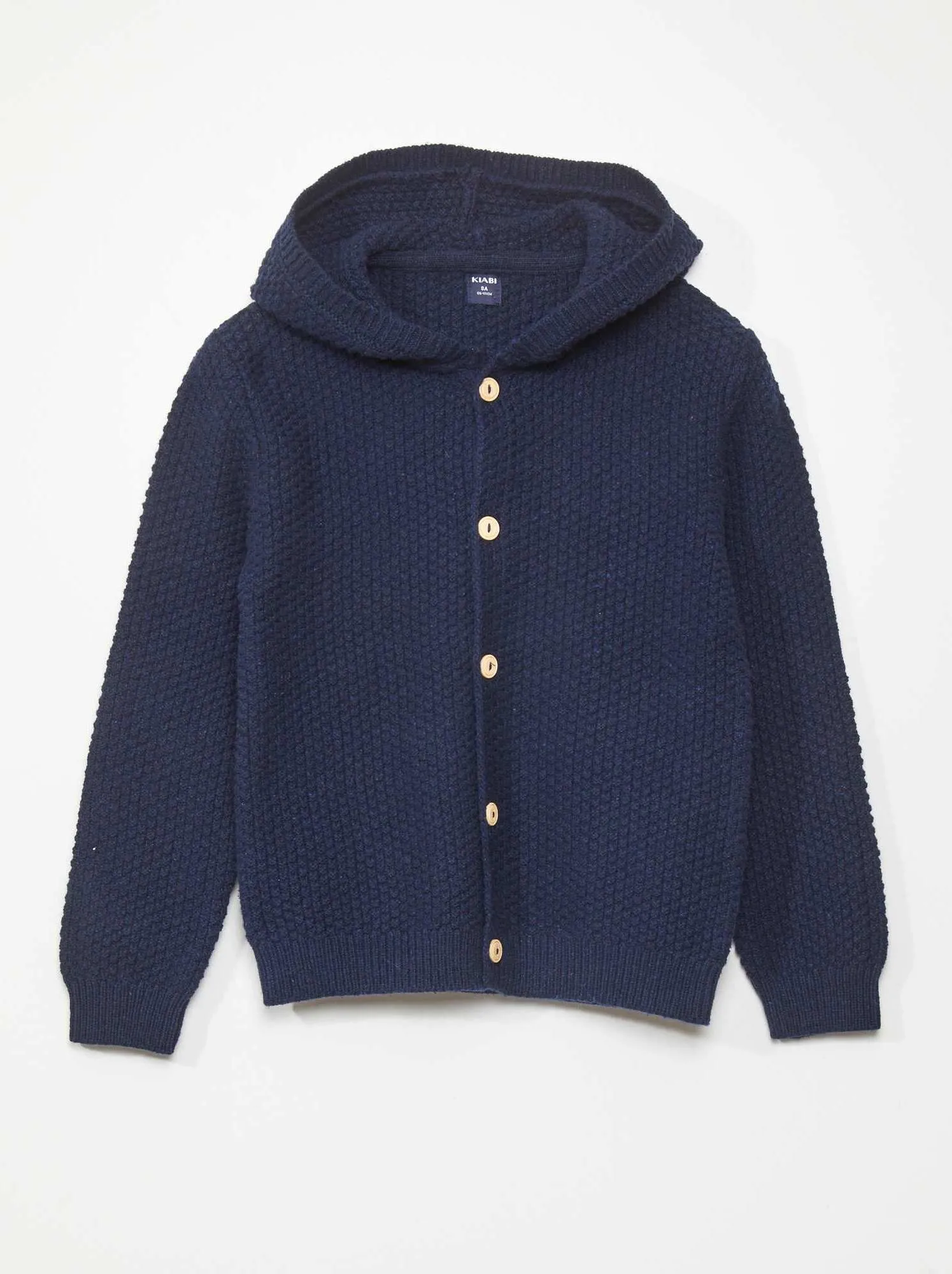 Cardigan con cappuccio - NERO