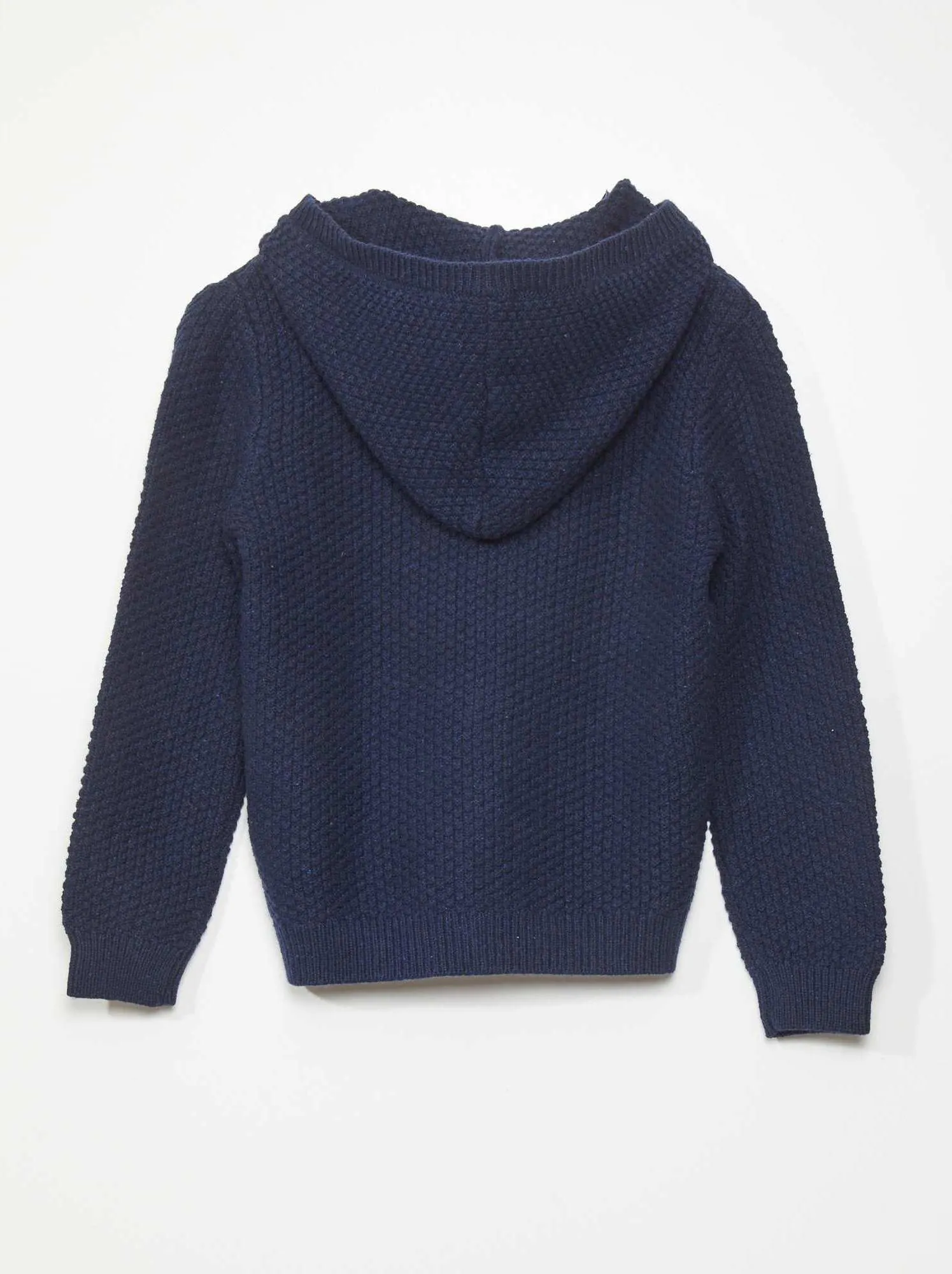 Cardigan con cappuccio - NERO