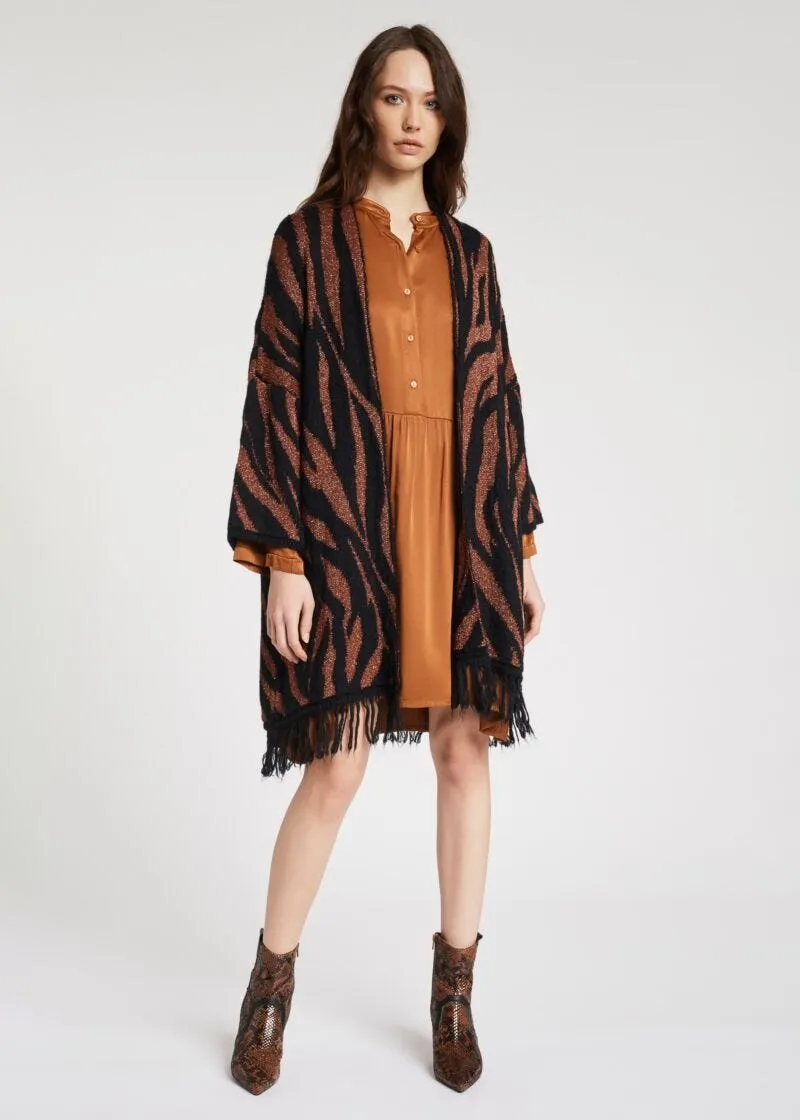 Cardigan con frange