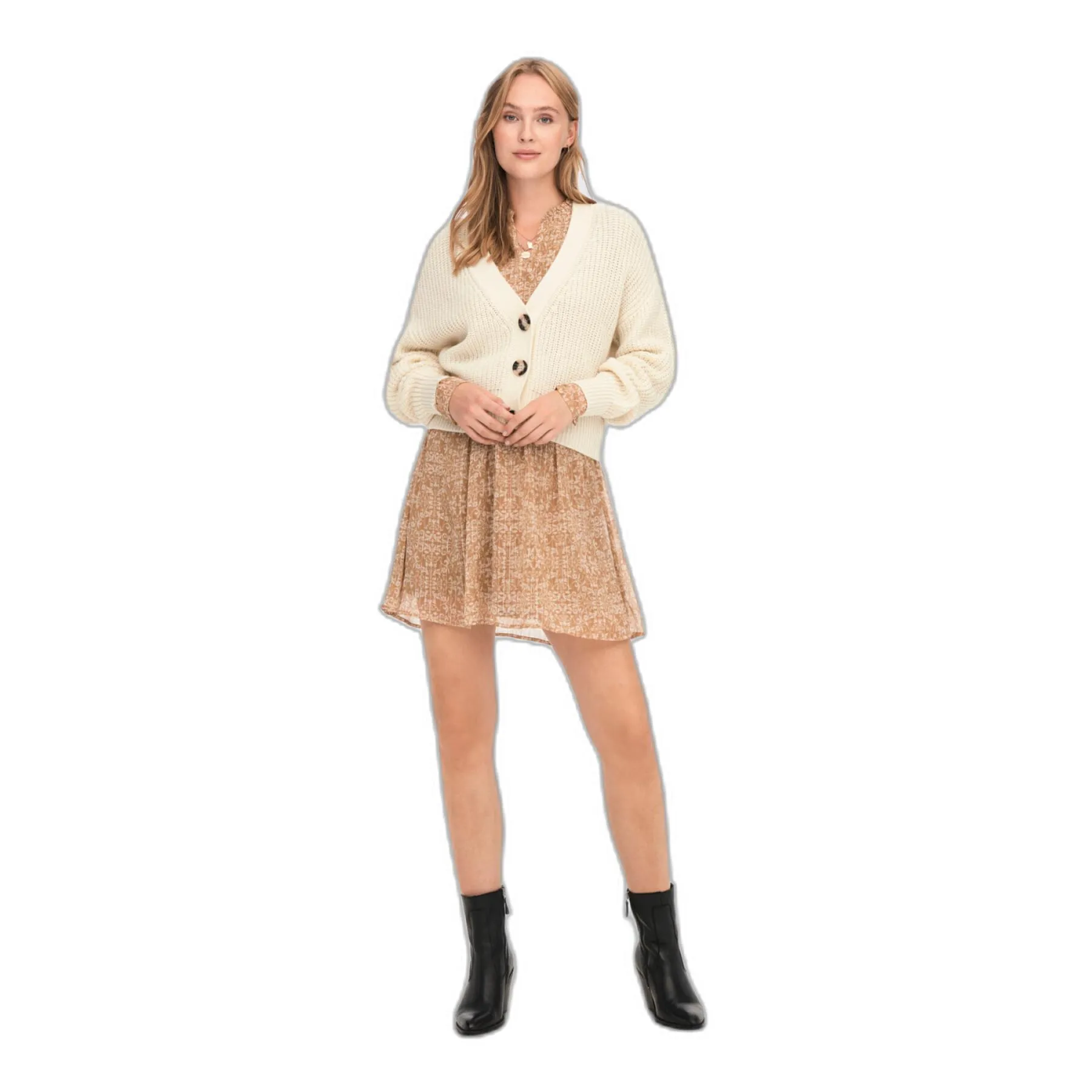 Cardigan court maglia a maniche lunghe da donna JDY Justy
