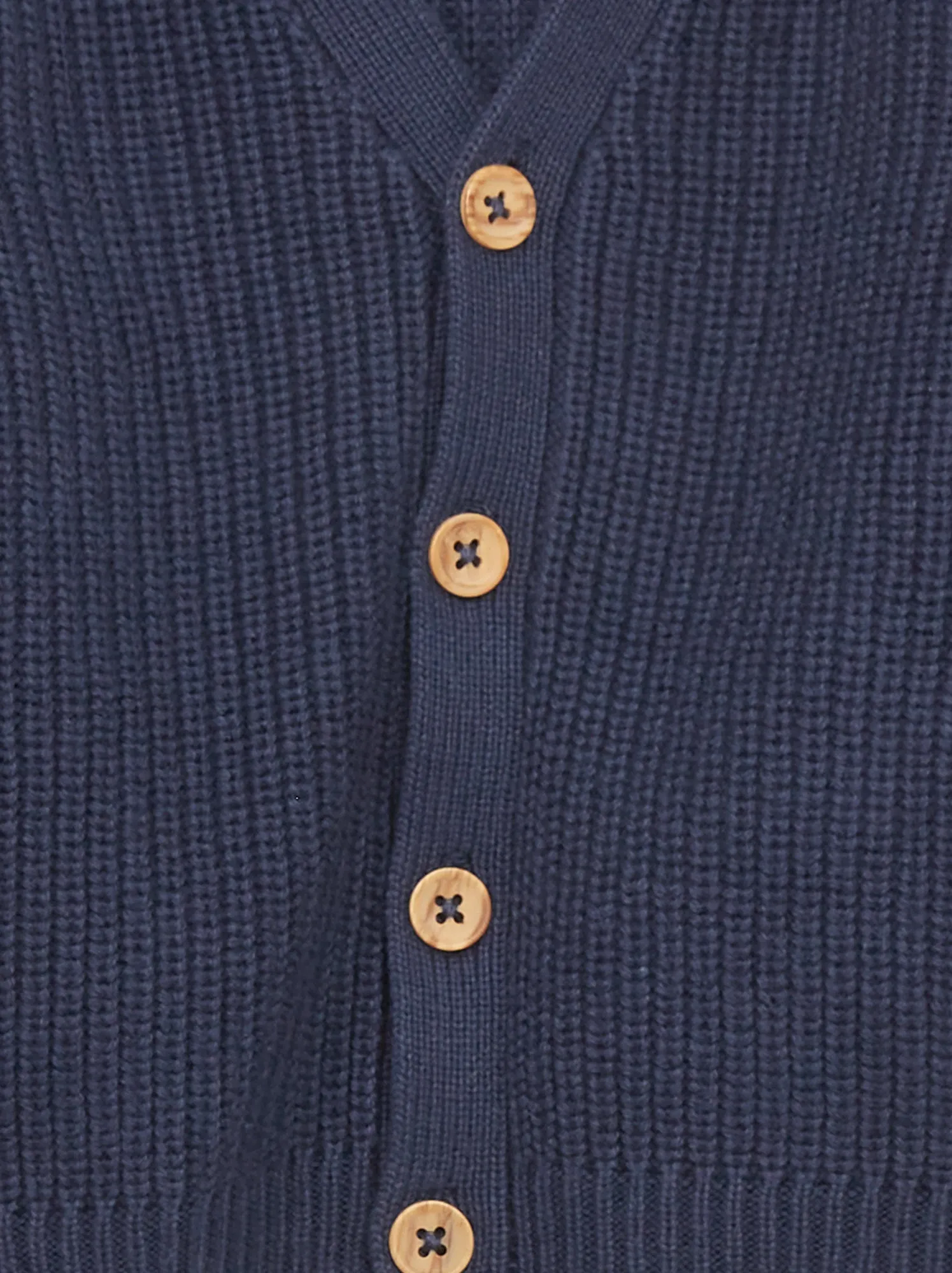 Cardigan in maglia a costa perlata - blu nero