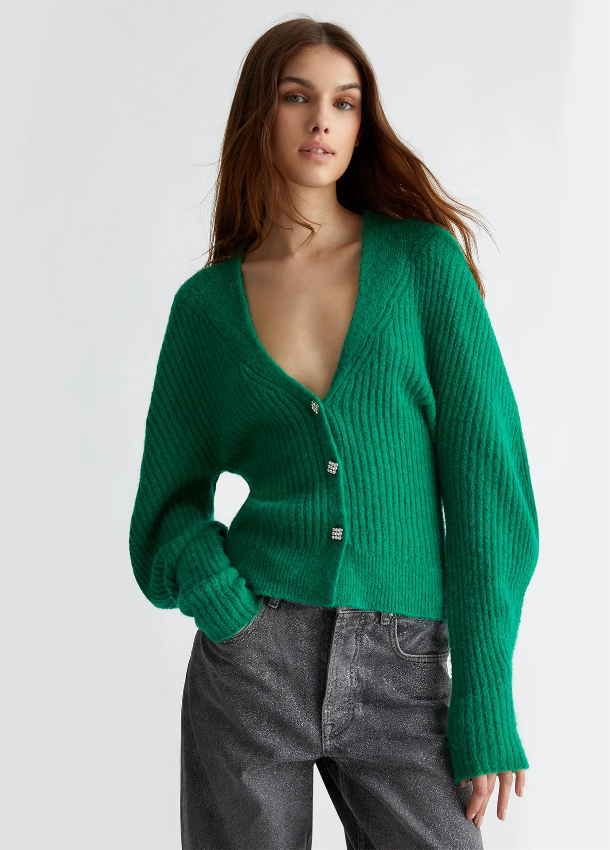 CARDIGAN IN MISTO LANA A COSTE LIU-JO