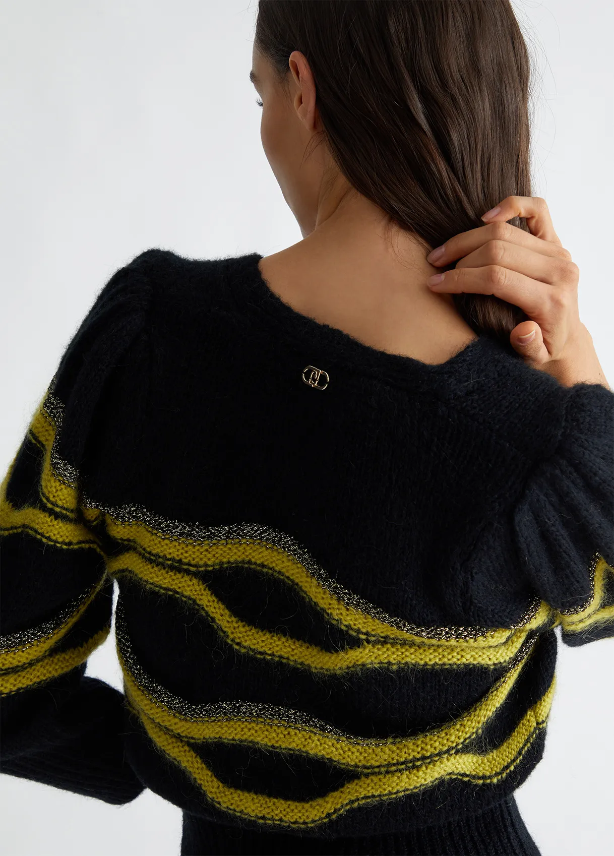 CARDIGAN JACQUARD IN MISTO ALPACA LIU-JO
