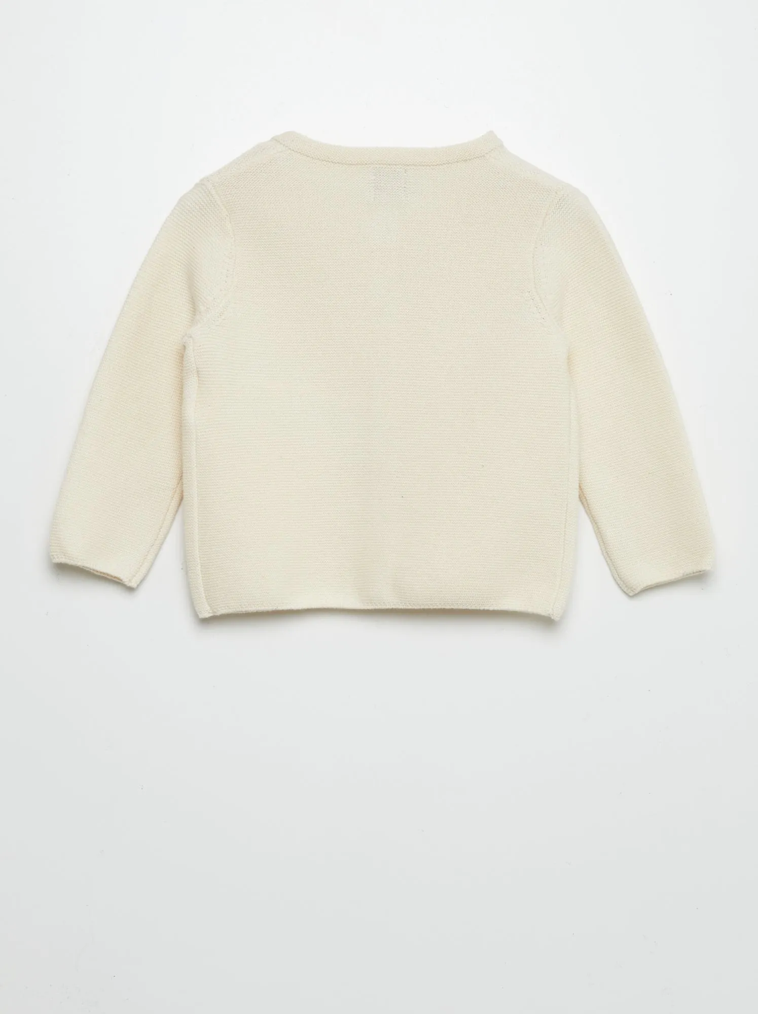 Cardigan leggero in punto legaccio - BEIGE