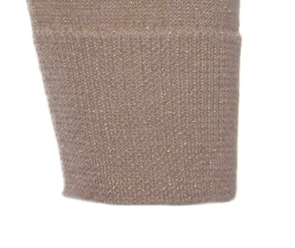 Cardigan 'milla' Beige Con Finiture Lurex