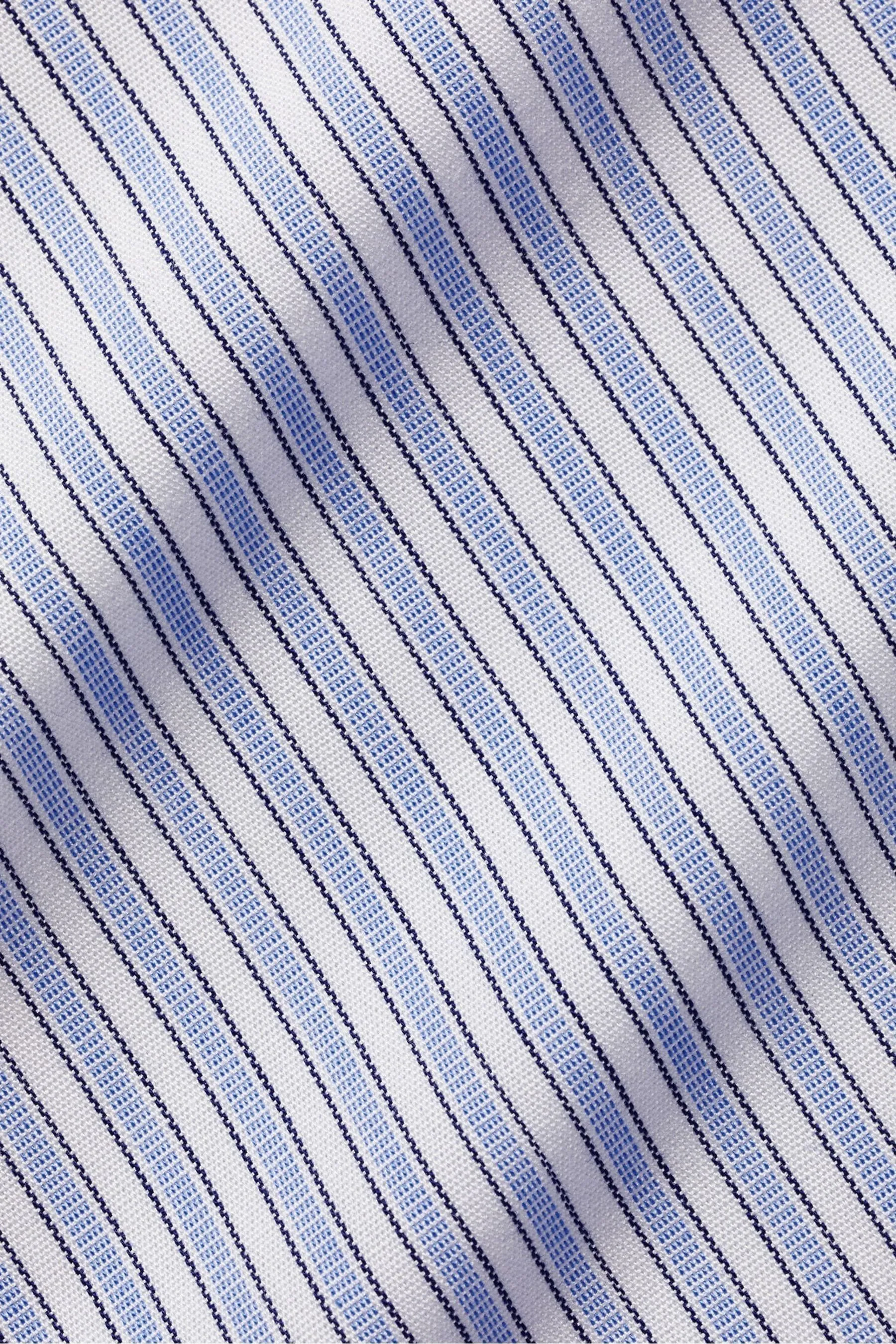 Charles Tyrwhitt - Camicia A righe in popeline no-stiro con scritta 