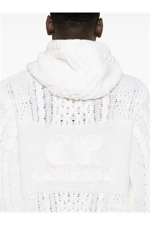 C.P.COMPANY Abbigliamento,Maglieria Cardigan in misto lana bianco 