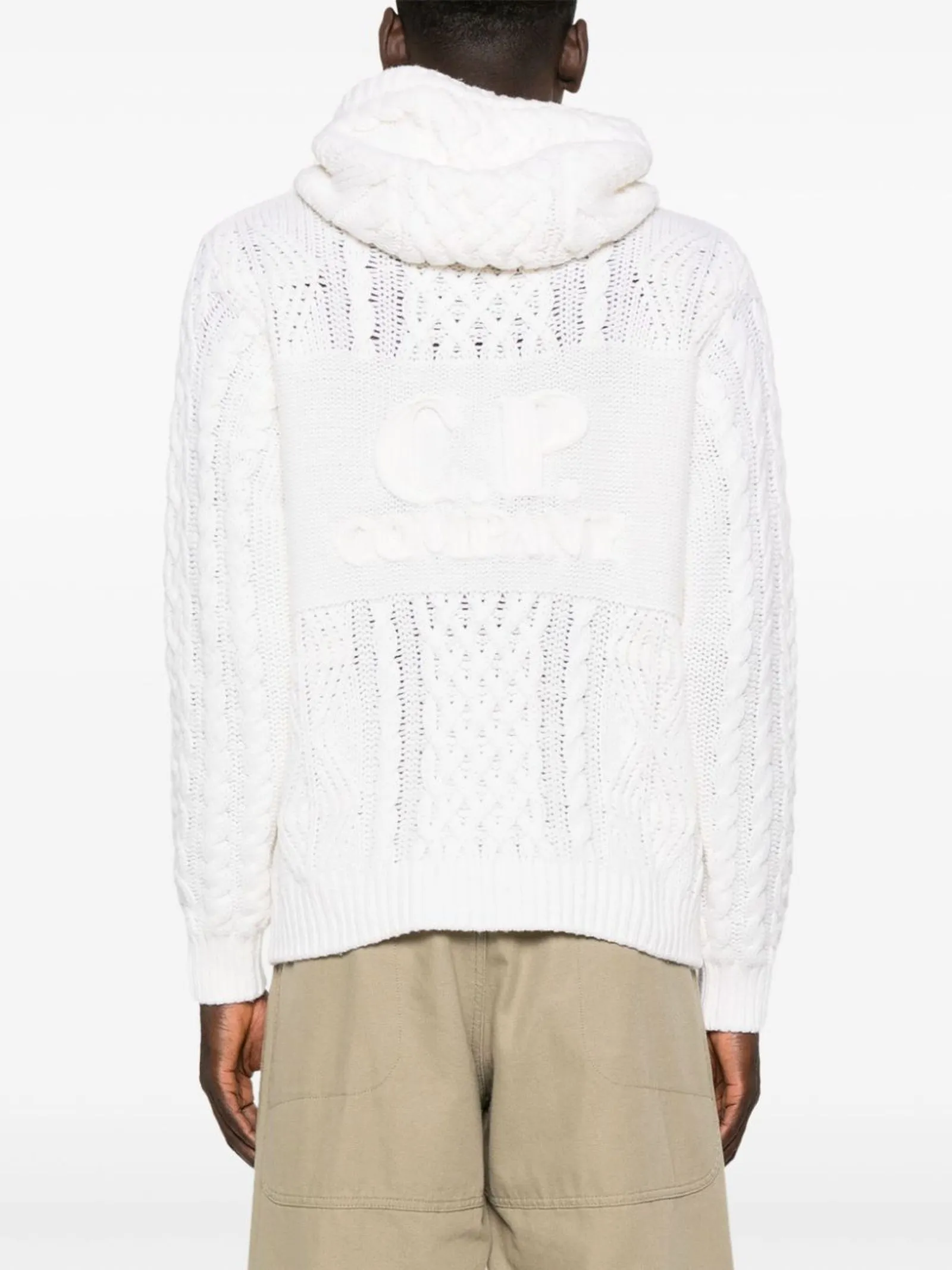 C.P.COMPANY Abbigliamento,Maglieria Cardigan in misto lana bianco 
