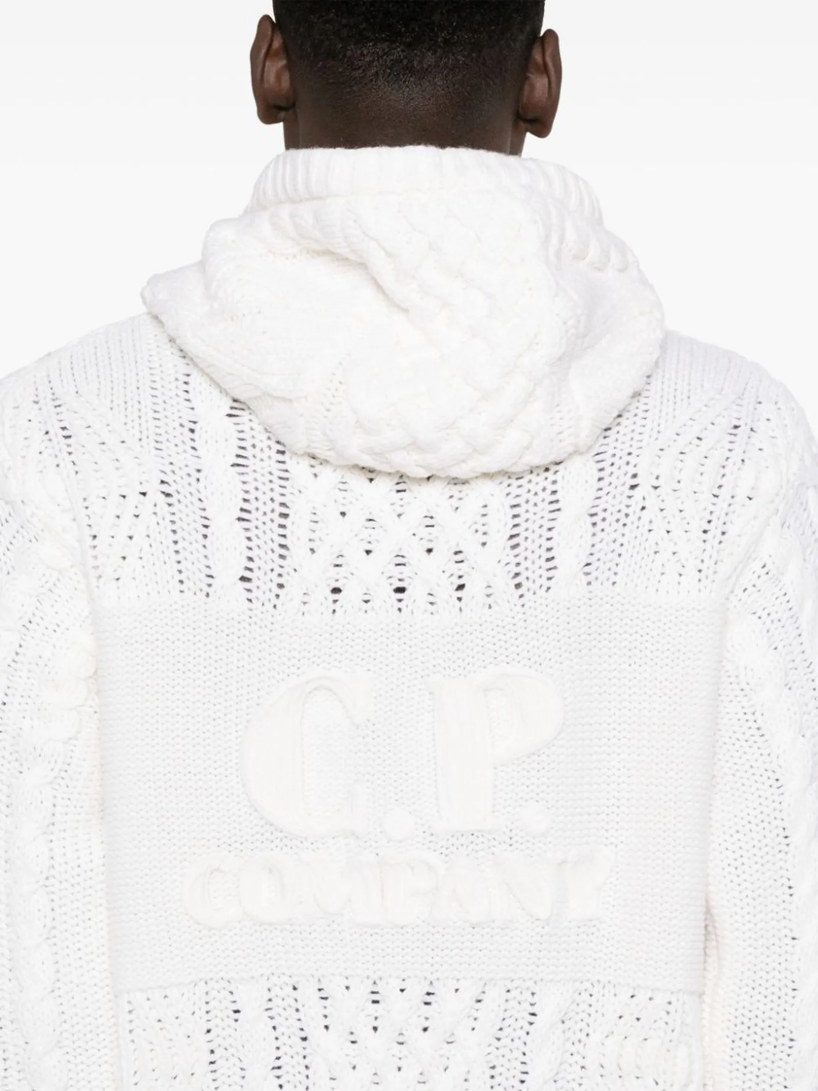 C.P.COMPANY Abbigliamento,Maglieria Cardigan in misto lana bianco 