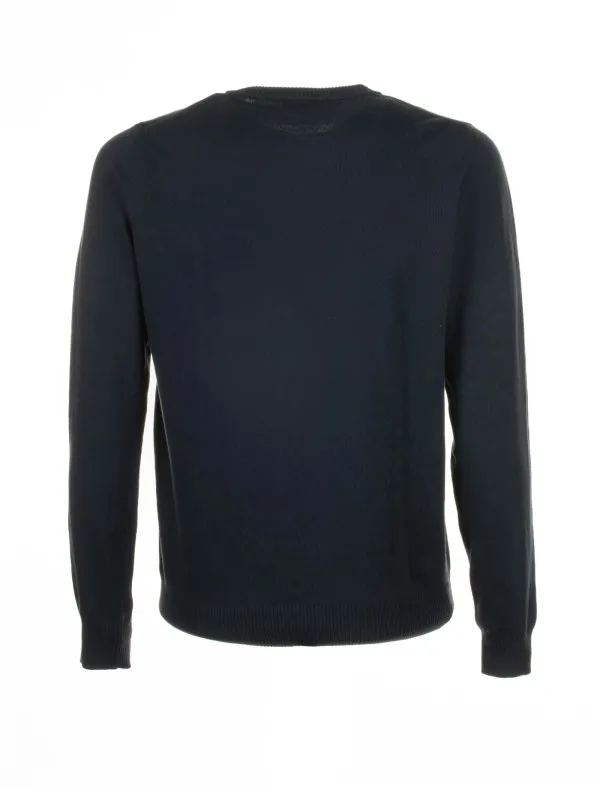 Crew neck sweater in cotton with long sleeve