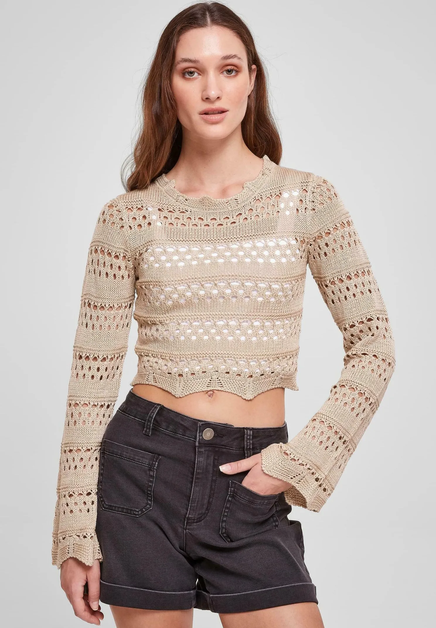 CROPPED CROCHET - Maglione