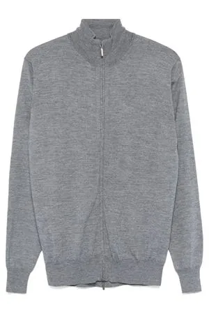 CRUCIANI Abbigliamento,Giubbotti Cardigan in lana grigio 