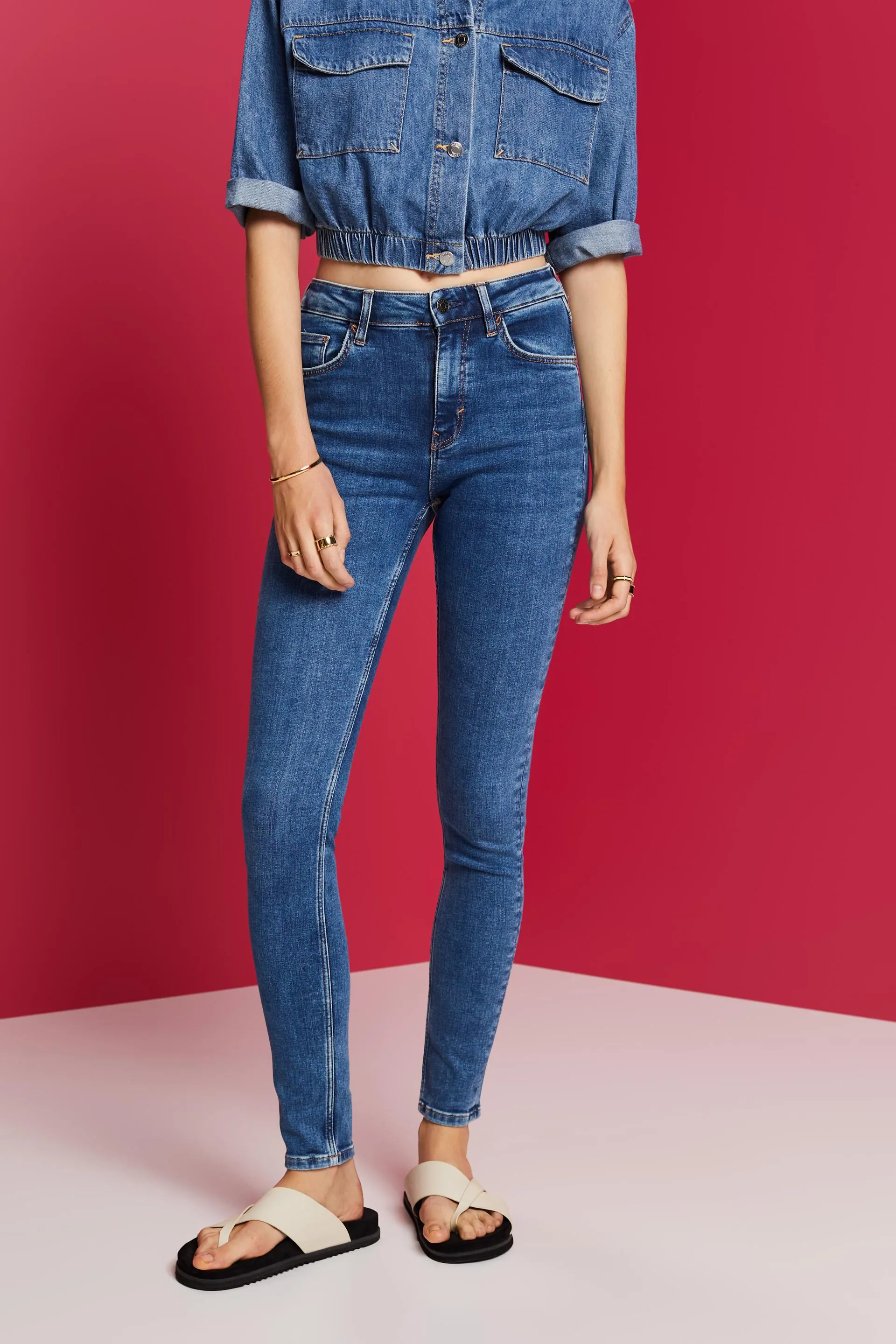 Denim in cotone elasticizzato