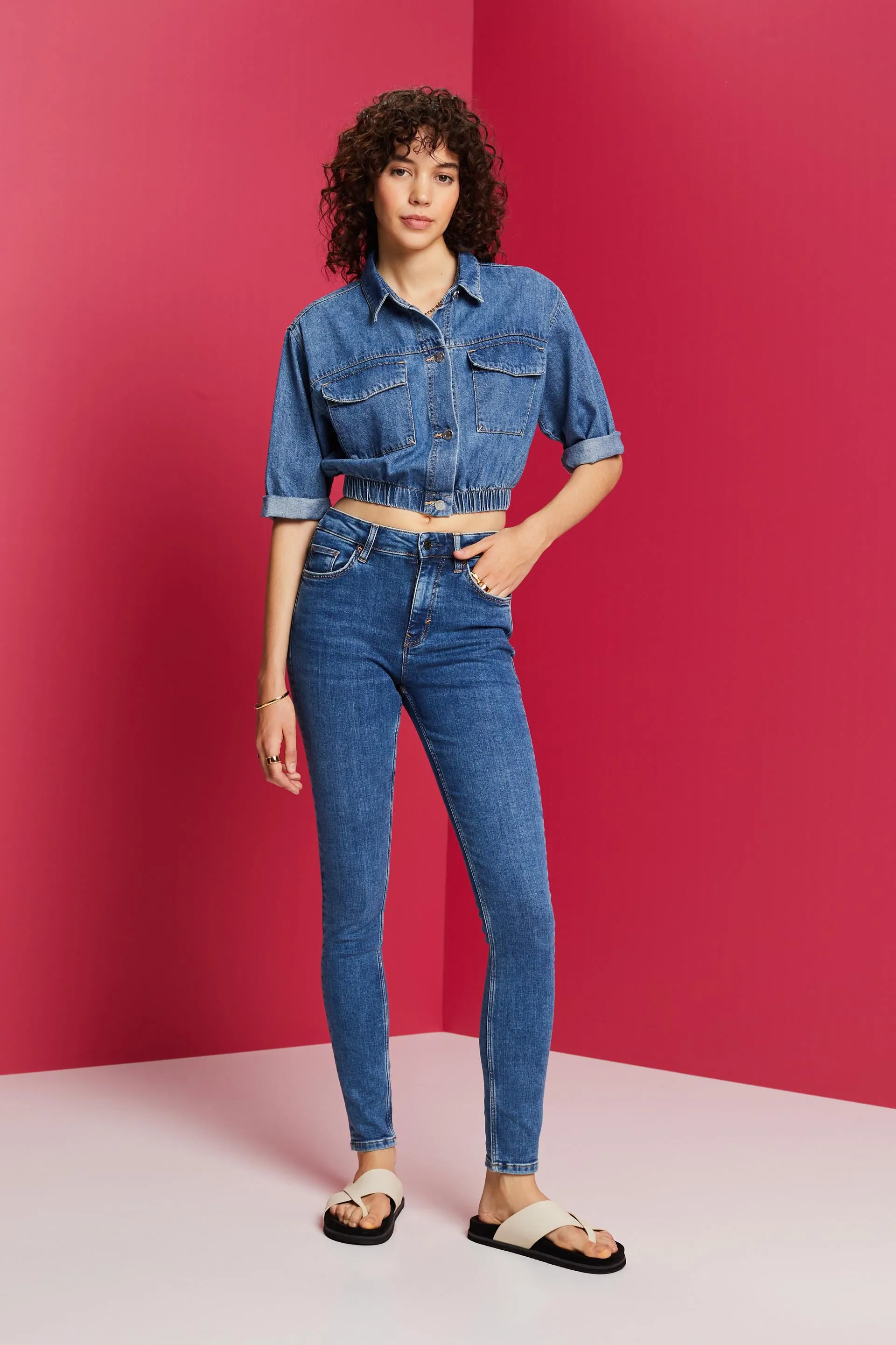 Denim in cotone elasticizzato