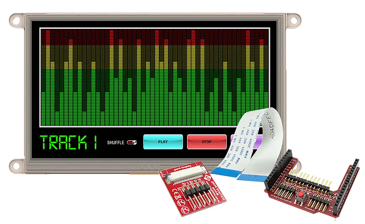 Display da 7poll. 4D Systems, gen4, Touchscreen resistivo