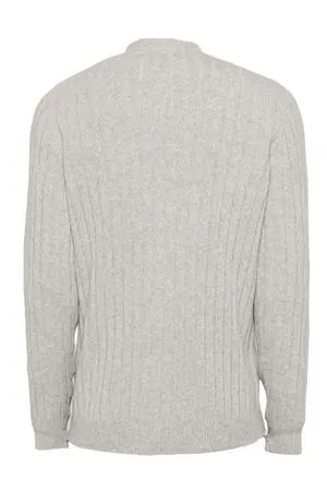 DRUMOHR Abbigliamento,Maglieria Cardigan a coste in cashmere grigio 