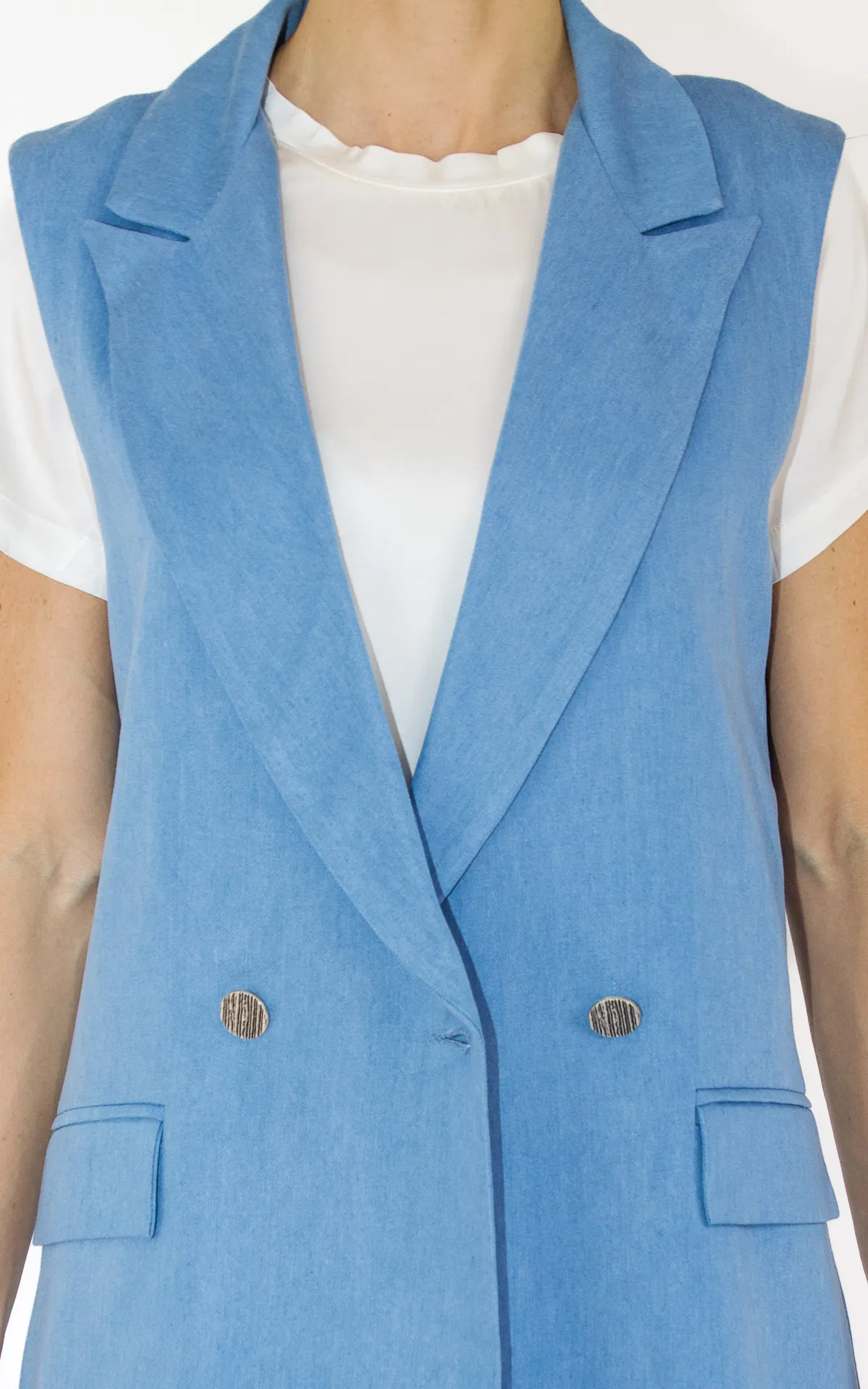 Eco – gilet doppiopetto – denim