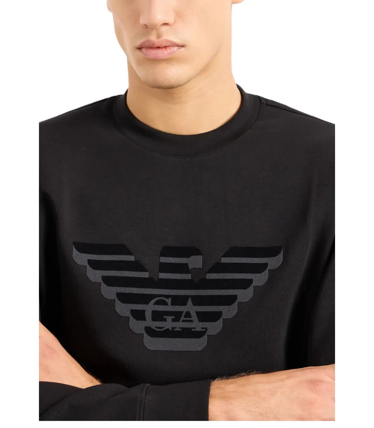 Emporio Armani Uomo Felpa A Girocollo  Aquila