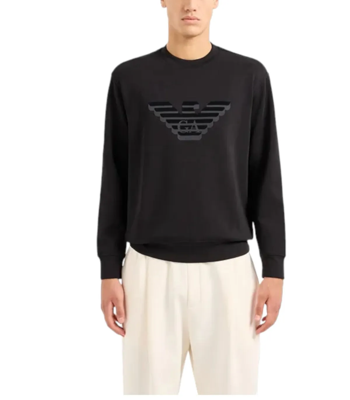 Emporio Armani Uomo Felpa A Girocollo  Aquila