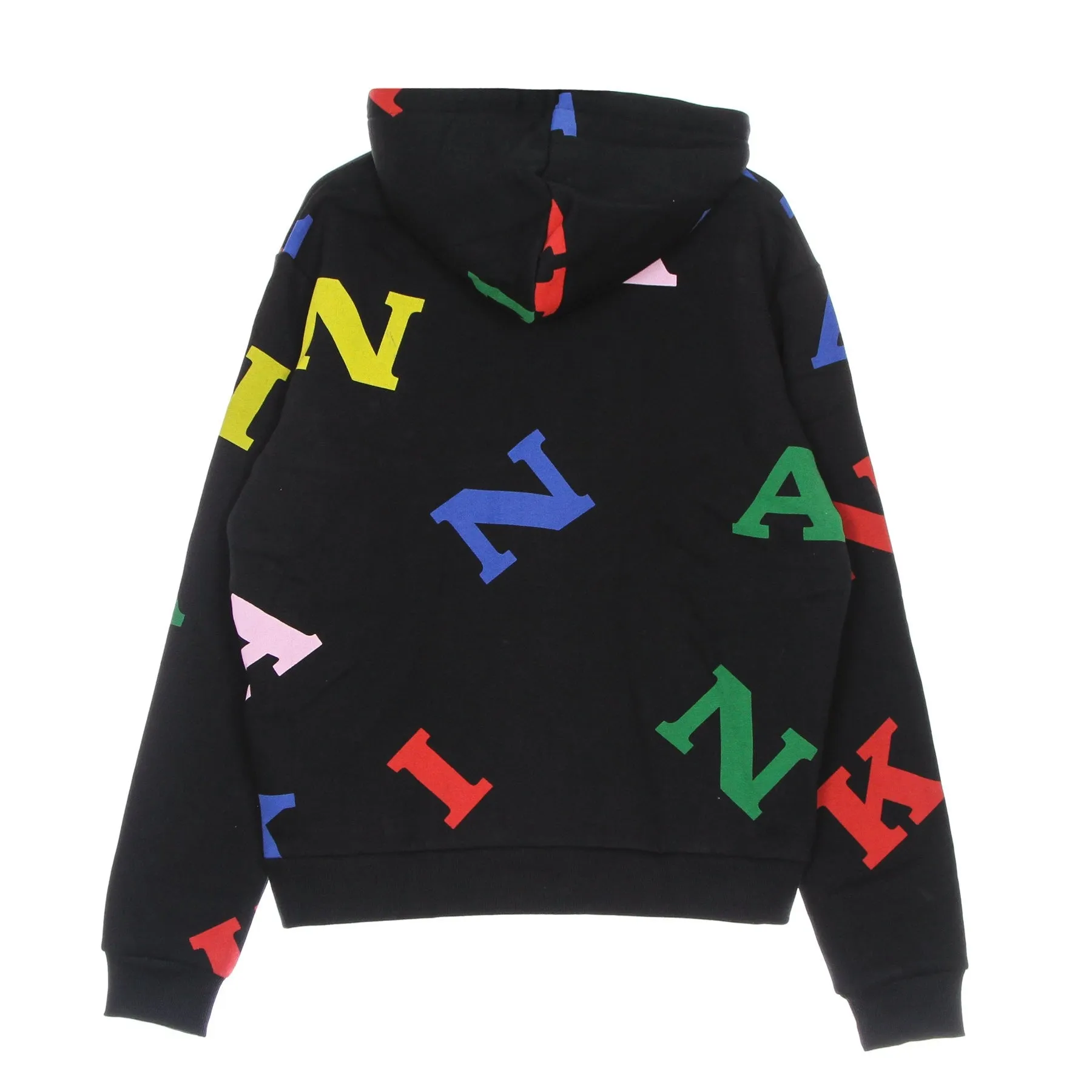 Felpa Cappuccio Uomo Retro Logo Hoodie Black/multi