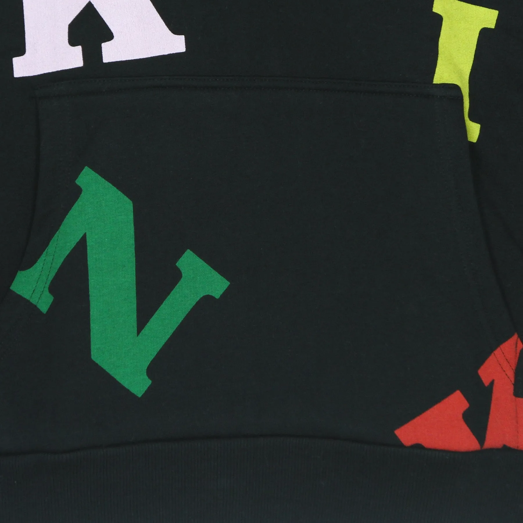 Felpa Cappuccio Uomo Retro Logo Hoodie Black/multi