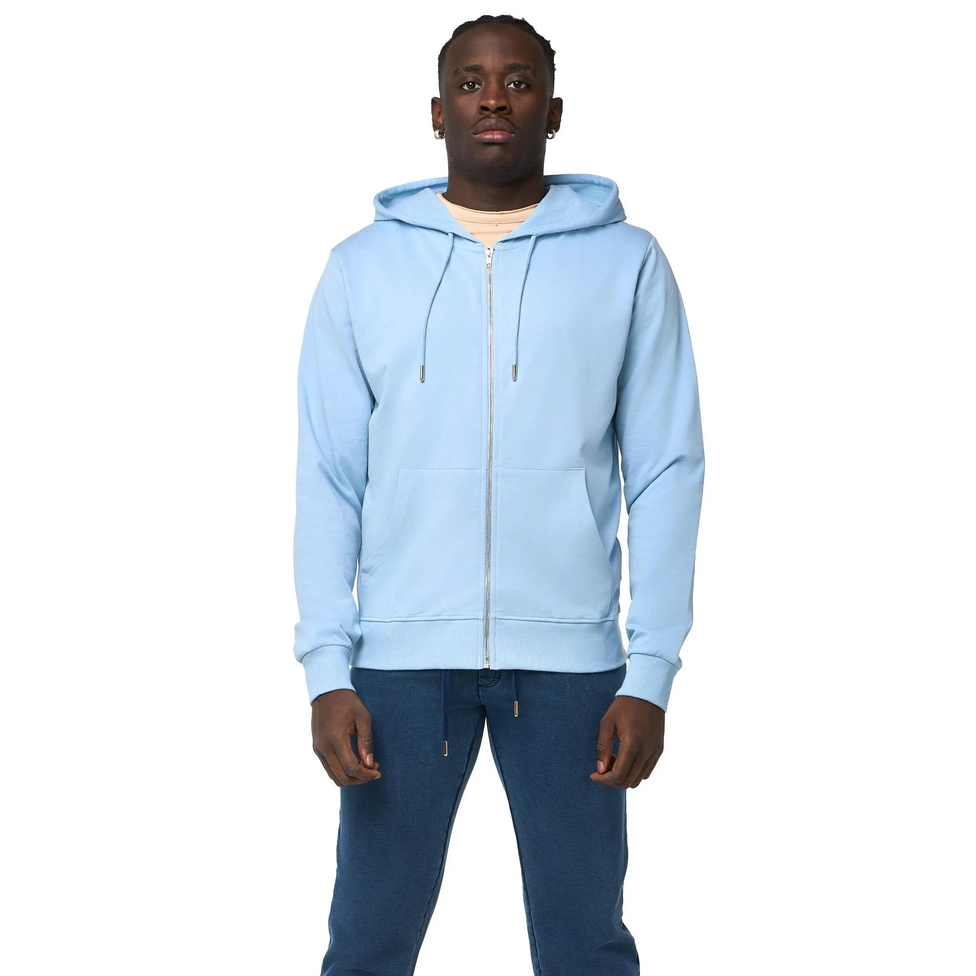 Felpa da uomo con cappuccio e zip non felpata Leone Urban