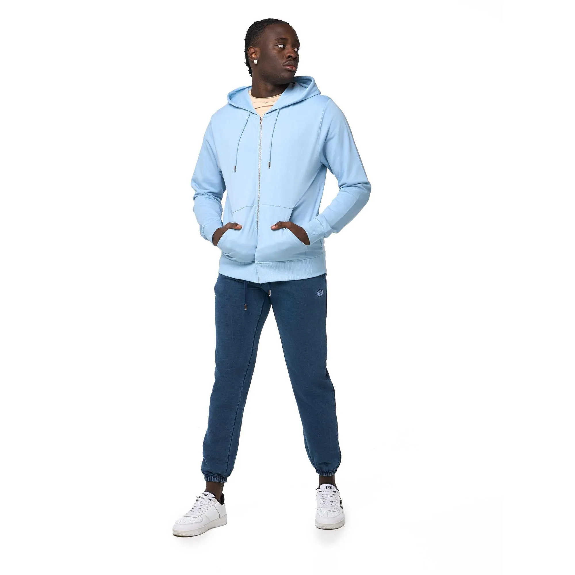 Felpa da uomo con cappuccio e zip non felpata Leone Urban