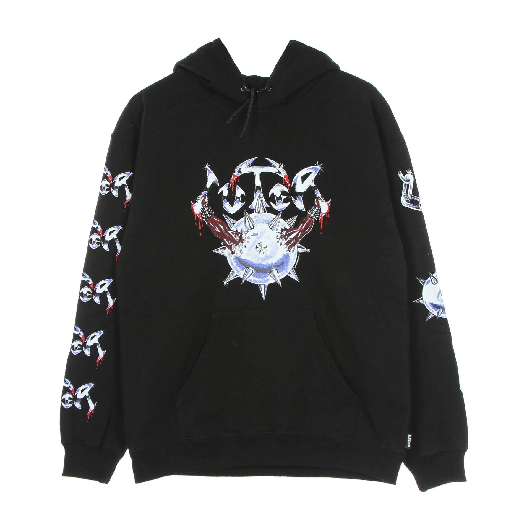 Felpa Leggera Cappuccio Uomo Steel Hoodie Black