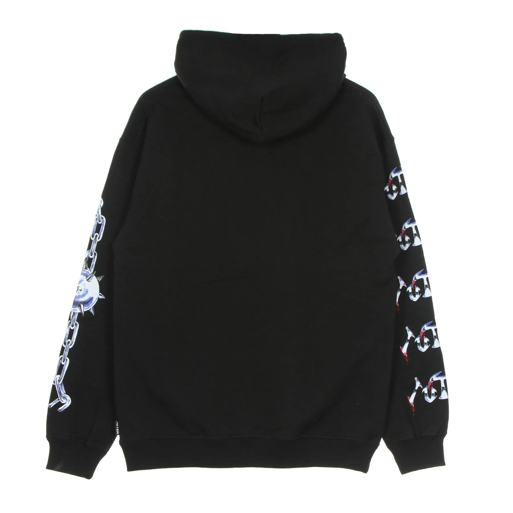 Felpa Leggera Cappuccio Uomo Steel Hoodie Black