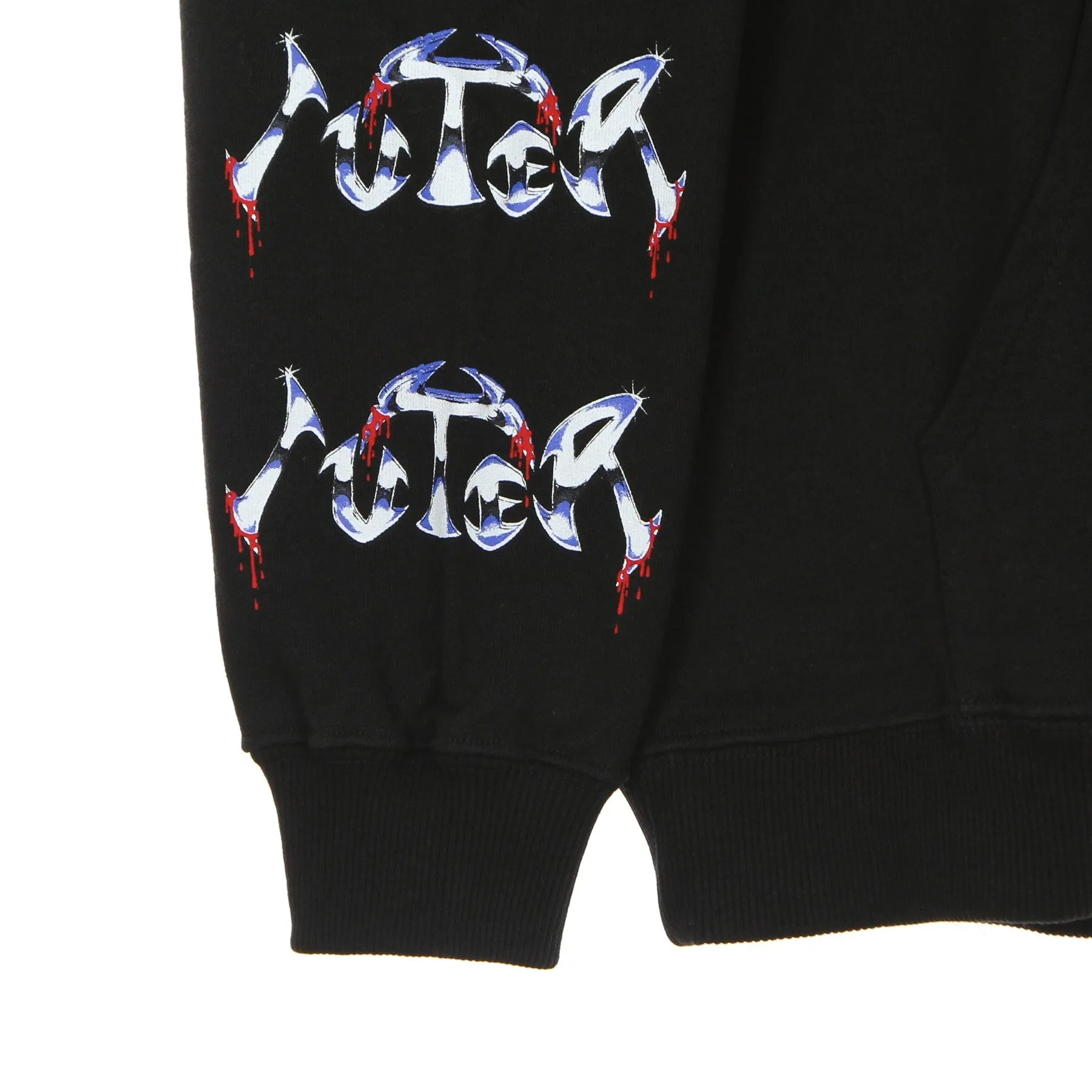 Felpa Leggera Cappuccio Uomo Steel Hoodie Black