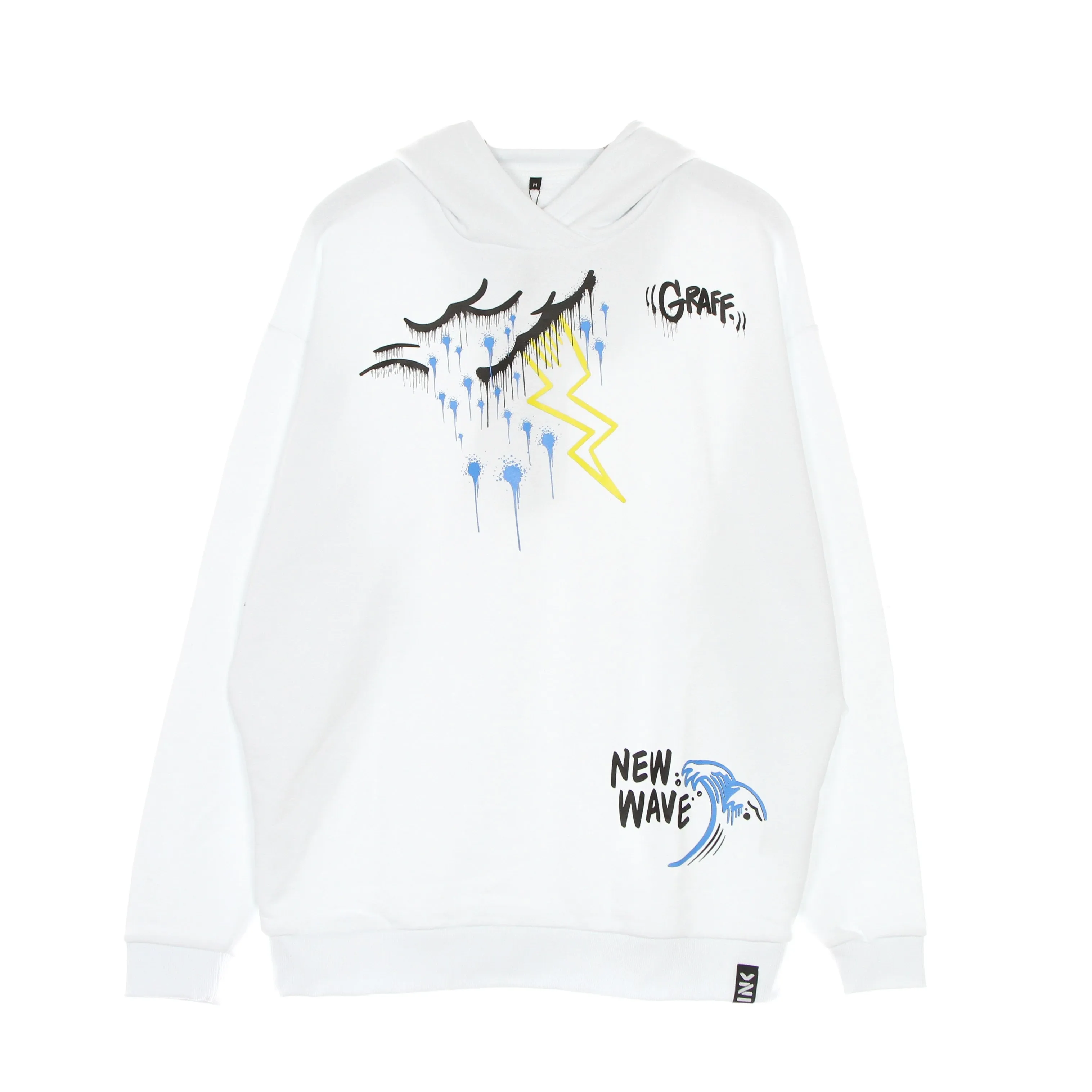 Felpa Leggera Cappuccio Uomo Storm Ink H2 White
