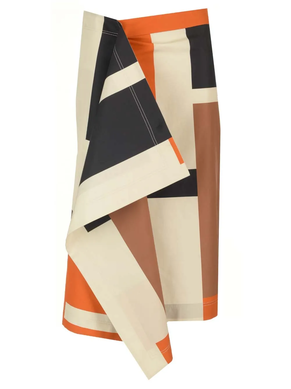   Fendi  Gonna in popeline stampato multicolor  