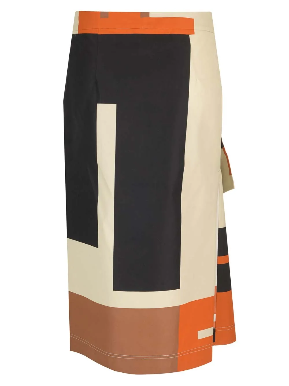   Fendi  Gonna in popeline stampato multicolor  