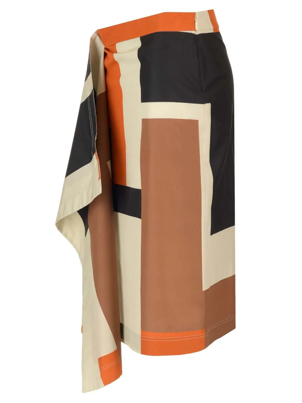   Fendi  Gonna in popeline stampato multicolor  