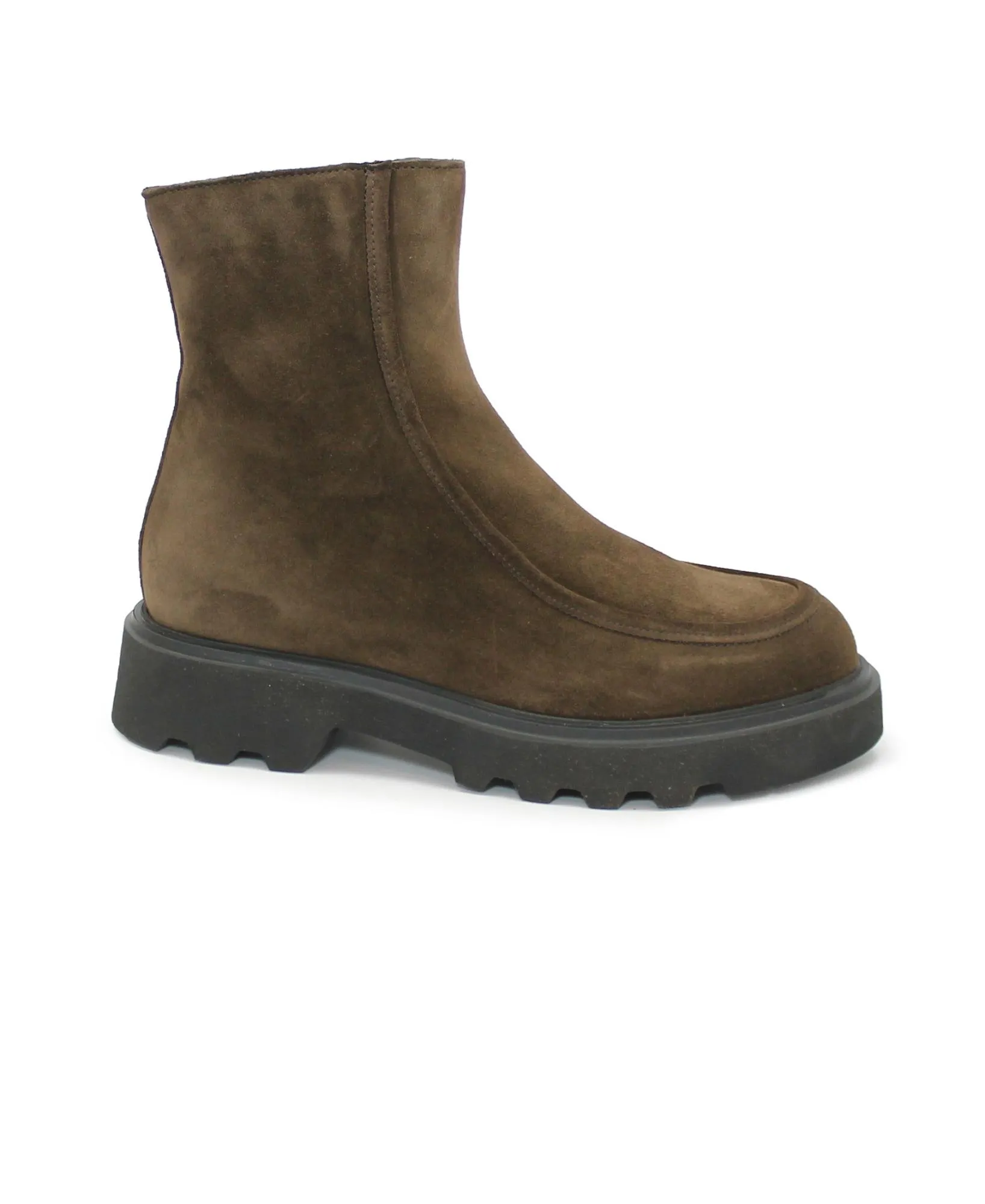 FRAU 85C6 cacao marrone donna scarpe stivaletti camoscio zip ingegnere