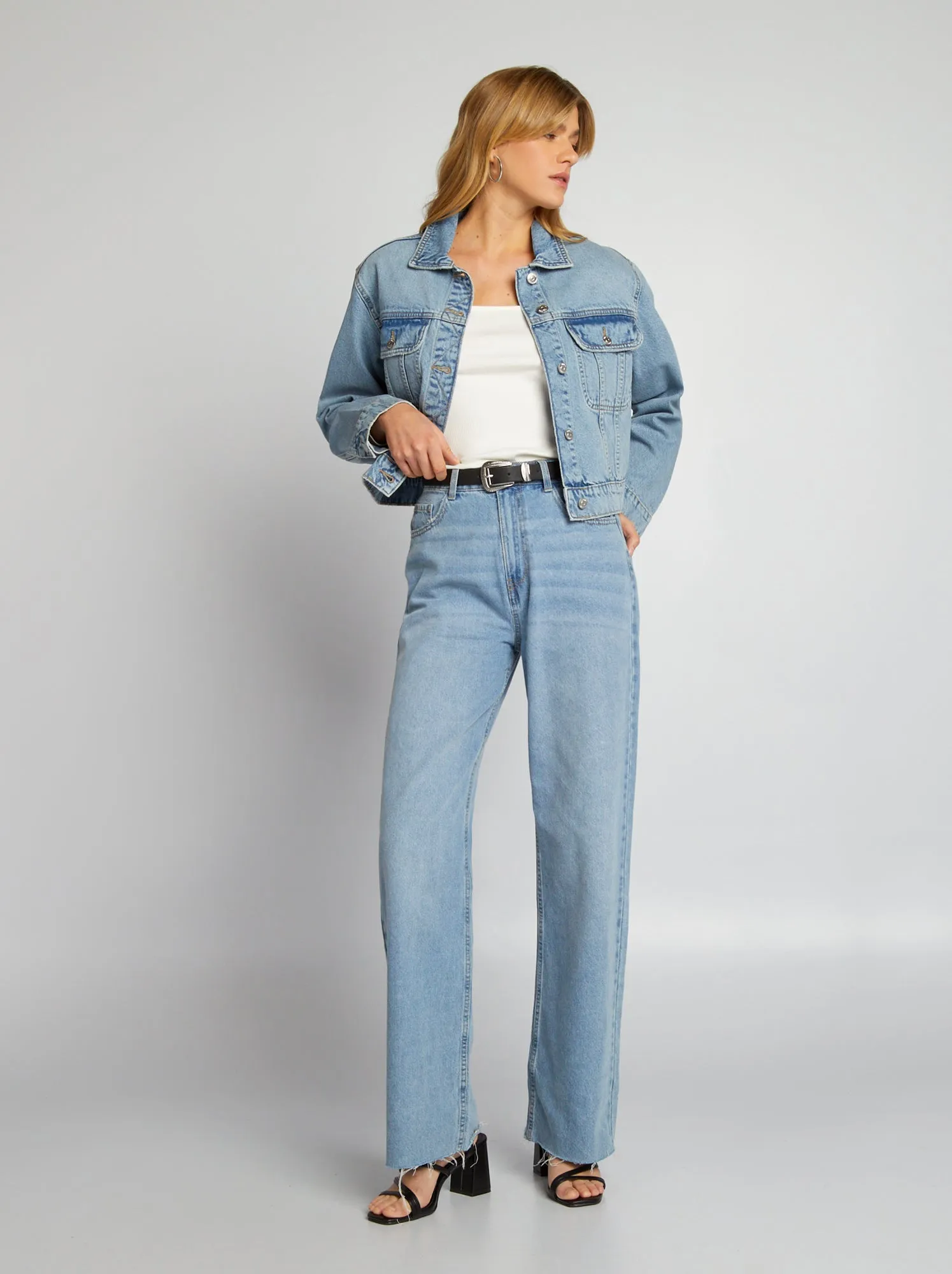 Giacca corta in jeans - BLU