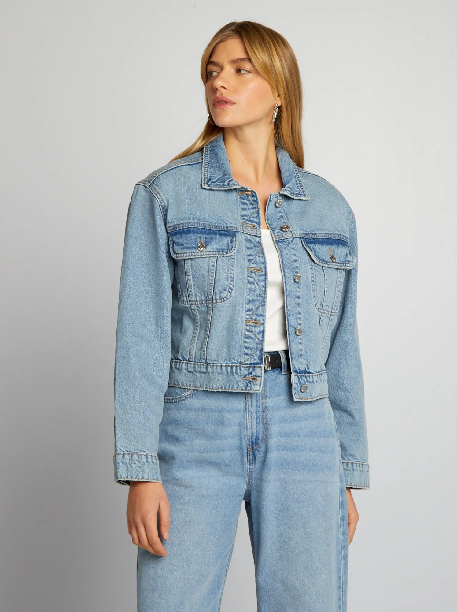 Giacca corta in jeans - BLU