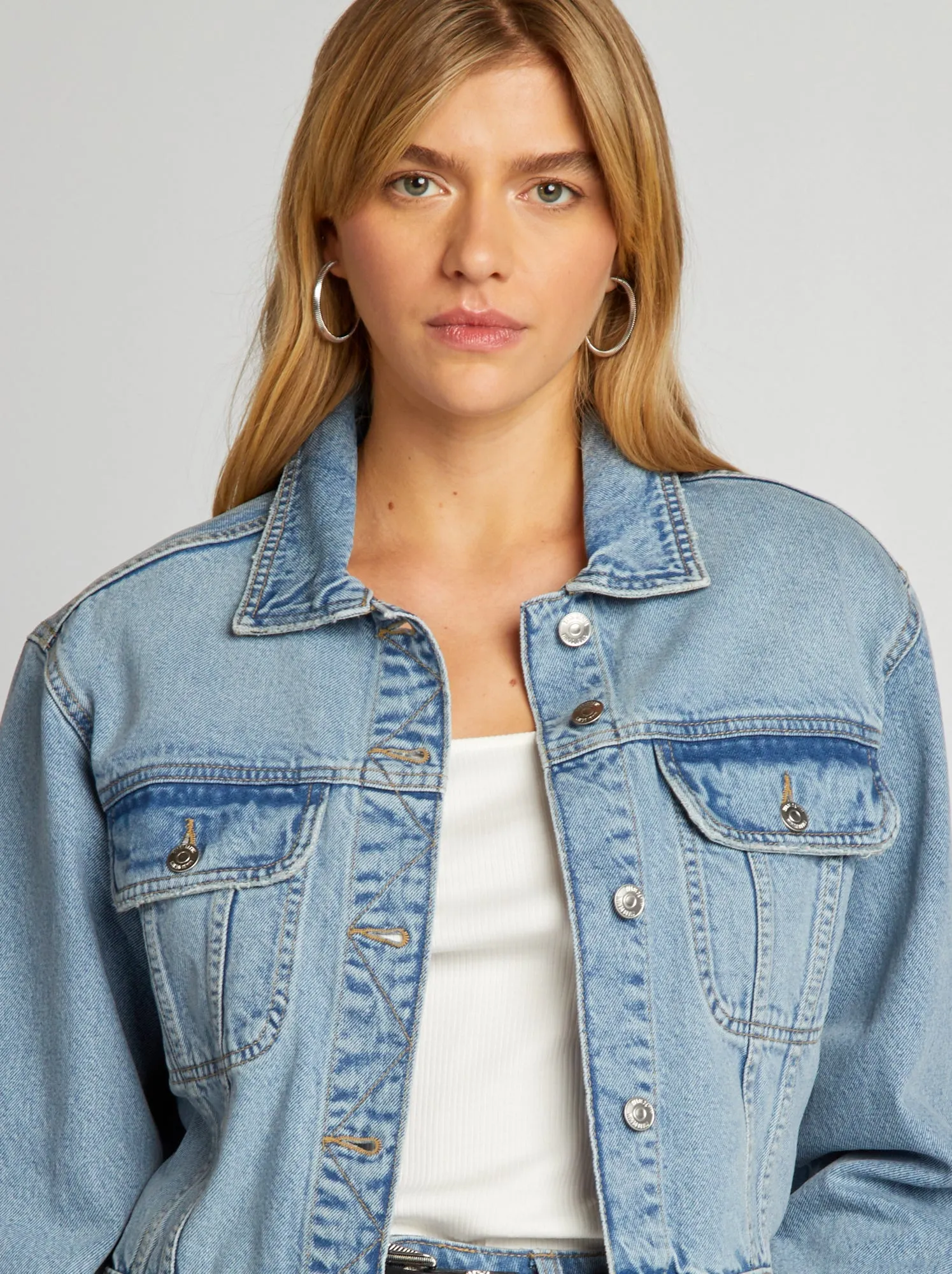Giacca corta in jeans - BLU
