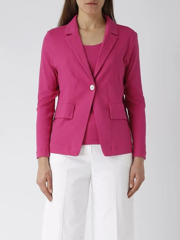 Giacca donna Gran Sasso in cotone stretch Magenta