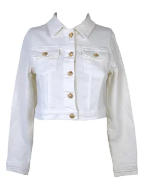 Giacca, giubbino Jeans bianco