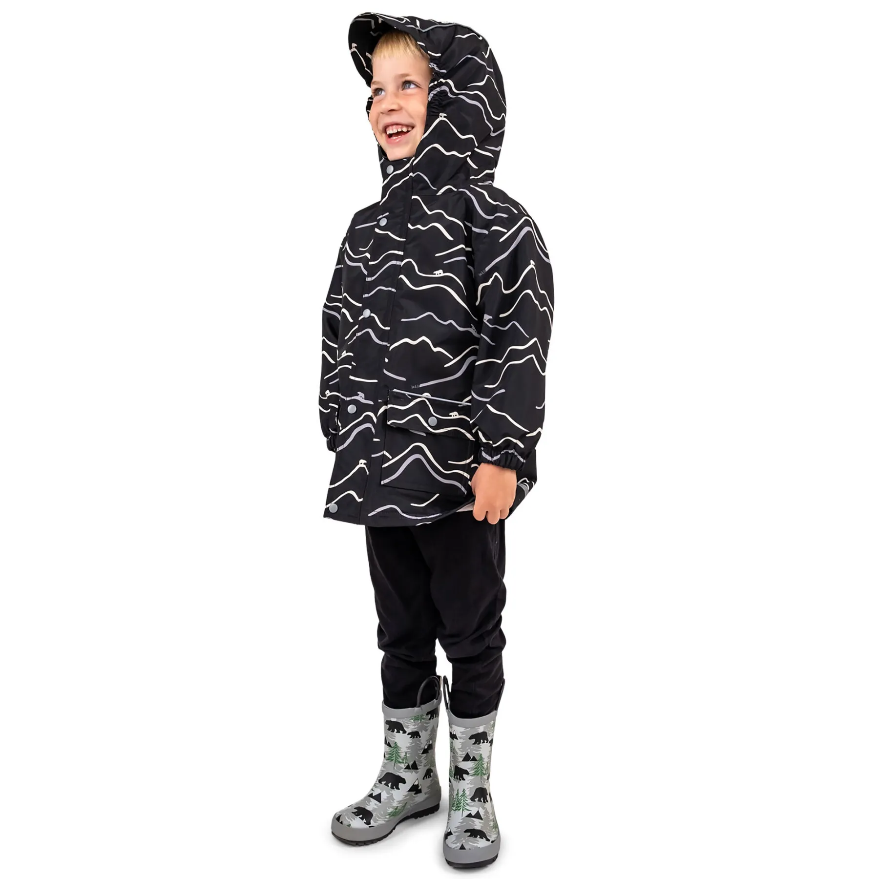 Giacca impermeabile in pile per bambini Jan & Jul