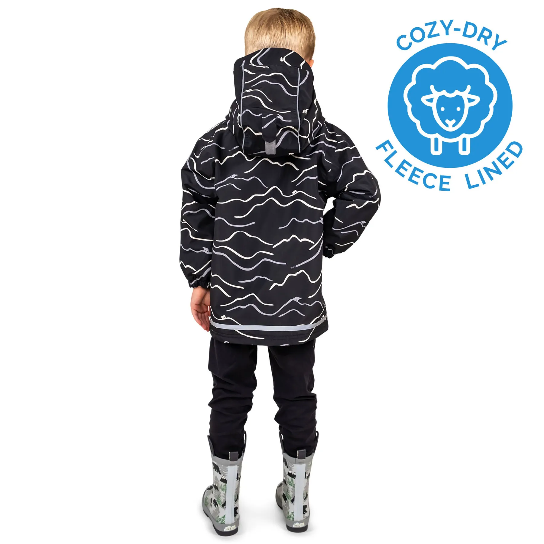 Giacca impermeabile in pile per bambini Jan & Jul