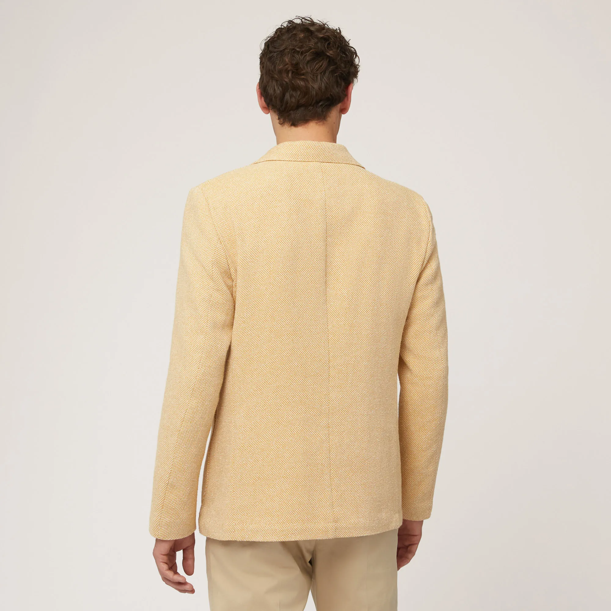 Giacca In Cotone E Lino Con Tasche E Taschino