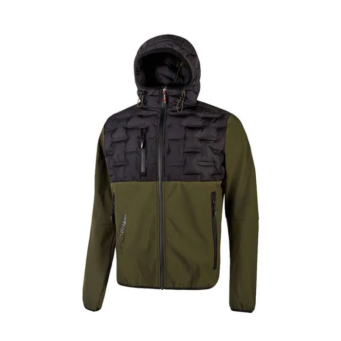Giacca piumino da lavoro U-Power Spock in softshell verde